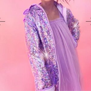 Lola and the Boys Sequin Purple Kid's Jacket